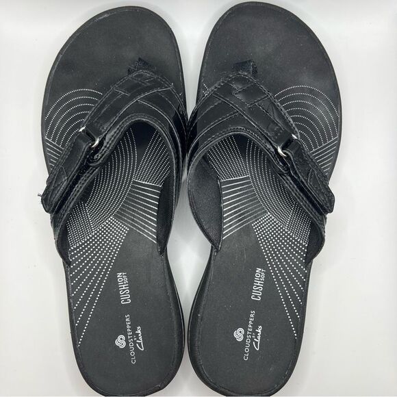 Cloudsteppers by Clarks Black Sandals - Picture 1 of 6